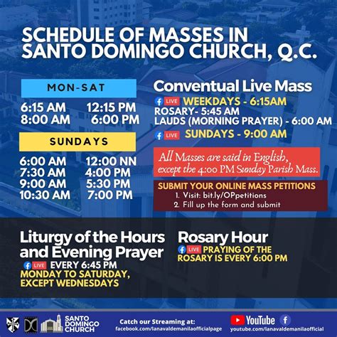 2024 The Manila Cathedral Mass Schedule.